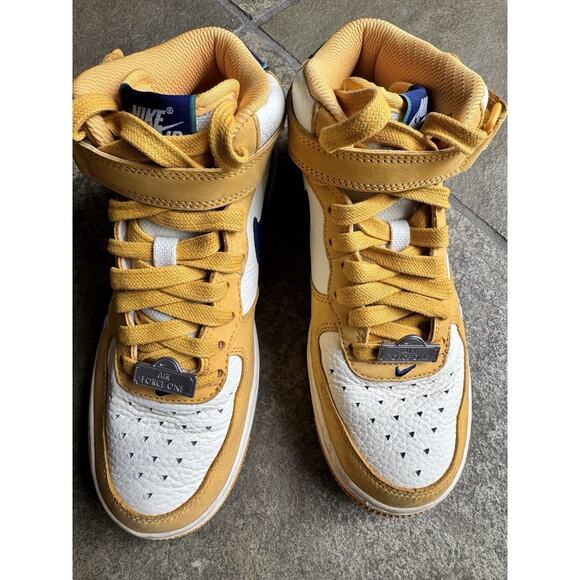 NIKE Air Force 1 High ’07 LV8 Wheat White Navy DO6729-700 Sz 5.5Y AF1 - Picture 7 of 7